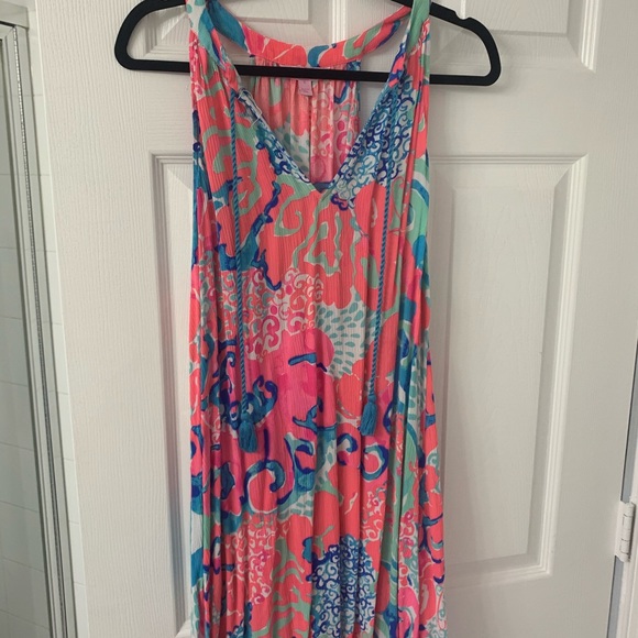 Lily Pulitzer flowy dress with tassels - Picture 1 of 3